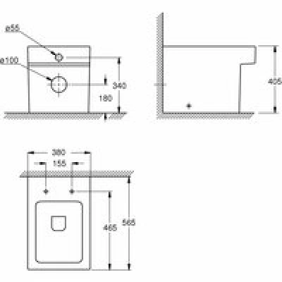 Унитаз GROHE Cube Ceramic напольный приставной, с покрытием PureGuard, альпин-белый (3948500H) Унитаз GROHE Cube Ceramic напольный приставной, с покрытием PureGuard, альпин-белый (3948500H)