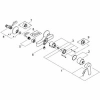 Смеситель для душа GROHE BauEdge, хром (23333000) Смеситель для душа GROHE BauEdge, хром (23333000)