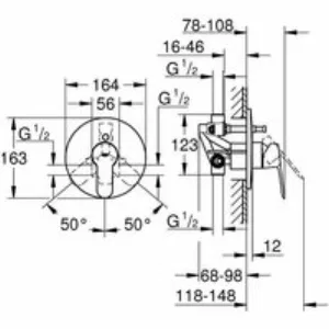 Смеситель для ванны GROHE BauEdge в комплекте с монтажной часть, хром (29079000) Смеситель для ванны GROHE BauEdge в комплекте с монтажной часть, хром (29079000)