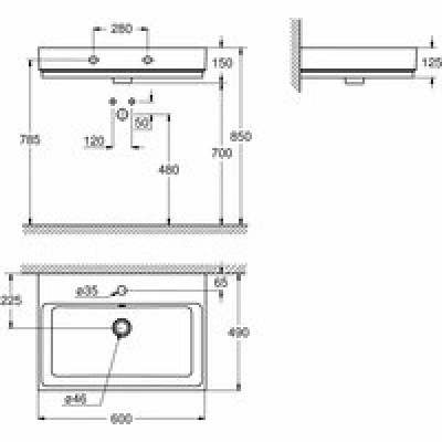 Раковина подвесная GROHE Cube Ceramic 60 см, альпин-белый (3947300H) Раковина подвесная GROHE Cube Ceramic 60 см, альпин-белый (3947300H)