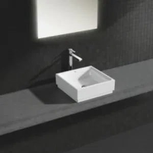 Раковина GROHE Cube Ceramic, свободностоящая, без перелива 40 см, альпин-белый (3948200H) Раковина GROHE Cube Ceramic, свободностоящая, без перелива 40 см, альпин-белый (3948200H)