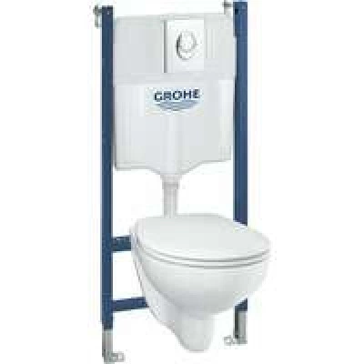 Готовый набор для туалета GROHE Bau Ceramic, инсталляция для подвесного унитаза GROHE Solido 5 в 1 (39419000) Готовый набор для туалета GROHE Bau Ceramic, инсталляция для подвесного унитаза GROHE Solido 5 в 1 (39419000)