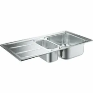 Мойка GROHE из нержавеющей стали с корзинчатым вентилем, оборачиваемая, K400, 60-S 97/50 1.5 (31567SD0) Мойка GROHE из нержавеющей стали с корзинчатым вентилем, оборачиваемая, K400, 60-S 97/50 1.5 (31567SD0)