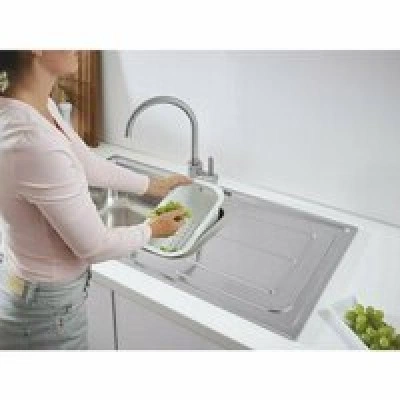 Мойка GROHE из нержавеющей стали с корзинчатым вентилем, оборачиваемая, K300 60 -S 97/50 1.5 (31564SD0) Мойка GROHE из нержавеющей стали с корзинчатым вентилем, оборачиваемая, K300 60 -S 97/50 1.5 (31564SD0)