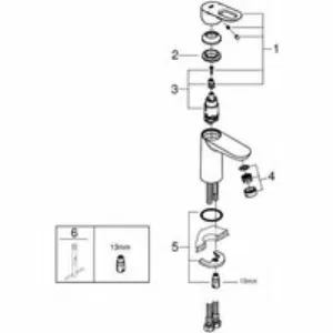 Смеситель для раковины GROHE BauLoop, S-size, хром (23337000) Смеситель для раковины GROHE BauLoop, S-size, хром (23337000)