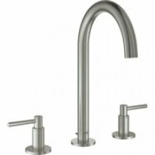 Смеситель для раковины GROHE Atrio двухвентильный на 3 отверстия, суперсталь (20009DC3)