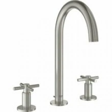 Смеситель для раковины GROHE Atrio двухвентильный на 3 отверстия, суперсталь (20008DC3)