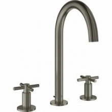 Смеситель для раковины GROHE Atrio двухвентильный на 3 отверстия, темный графит матовый (20008AL3)