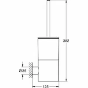 Tуалетный ёршик GROHE Atrio с держателем, темный графит матовый (40314AL3) Tуалетный ёршик GROHE Atrio с держателем, темный графит матовый (40314AL3)