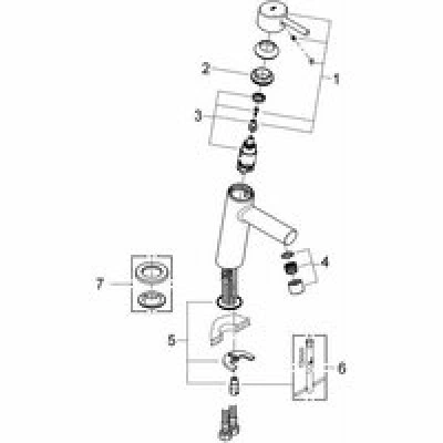 Смеситель для раковины GROHE Concetto, M-size, хром (23451001) Смеситель для раковины GROHE Concetto, M-size, хром (23451001)