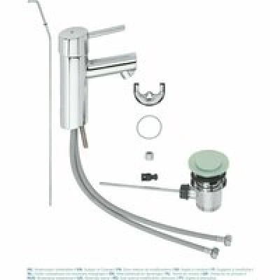 Смеситель для раковины GROHE Concetto, хром (32204001) Смеситель для раковины GROHE Concetto, хром (32204001)