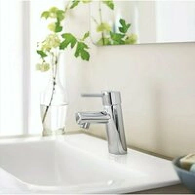 Смеситель для раковины GROHE Concetto с цепочкой, с ограничением расхода воды, хром (3220610E) Смеситель для раковины GROHE Concetto с цепочкой, с ограничением расхода воды, хром (3220610E)
