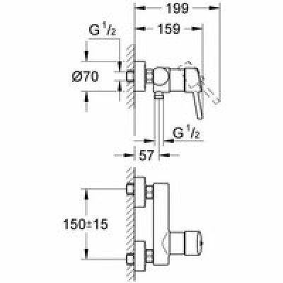 Смеситель для душа GROHE Concetto, хром (32210001) Смеситель для душа GROHE Concetto, хром (32210001)