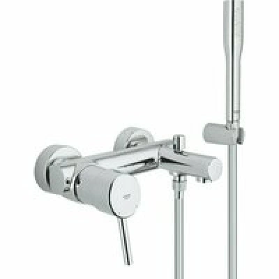 Смеситель для ванны GROHE Concetto с душевым гарнитуром, хром (32212001) Смеситель для ванны GROHE Concetto с душевым гарнитуром, хром (32212001)