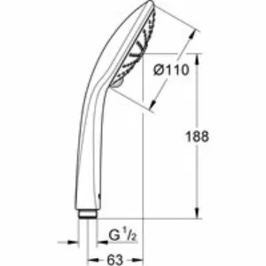 Ручной душ GROHE Euphoria 110 Massage, 16,6 л/мин, 3 режима, хром (27221001) Ручной душ GROHE Euphoria 110 Massage, 16,6 л/мин, 3 режима, хром (27221001)