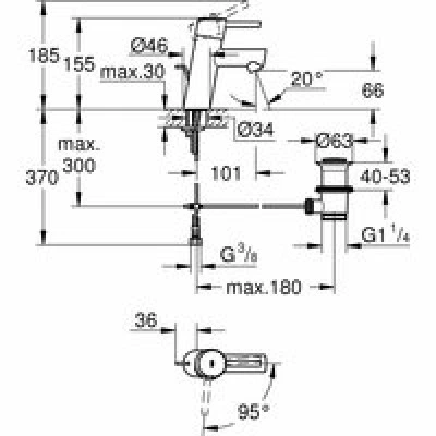 Смеситель для раковины GROHE Concetto, хром (2338010E) Смеситель для раковины GROHE Concetto, хром (2338010E)