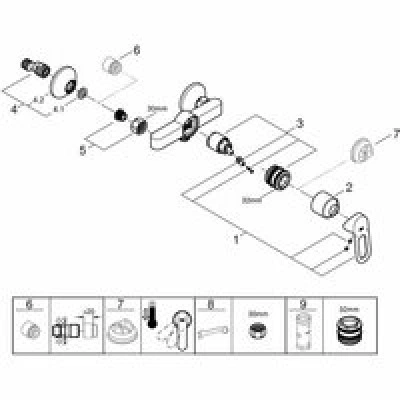 Смеситель для душа GROHE BauLoop, хром (23634000) Смеситель для душа GROHE BauLoop, хром (23634000)