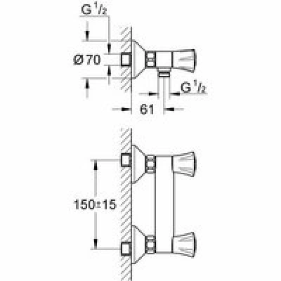 Смеситель для душа GROHE Costa L, хром (26330001) Смеситель для душа GROHE Costa L, хром (26330001)