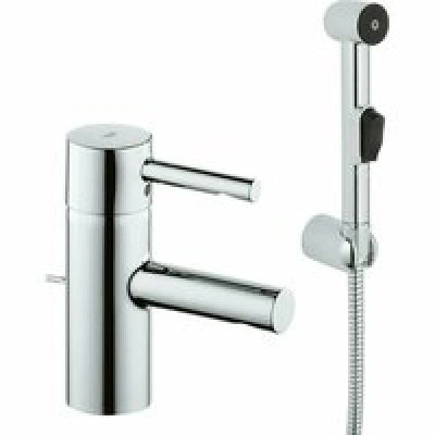 Смеситель для раковины GROHE Essence с донным клапаном и гигиеническим душем, S-size, хром (32535000)