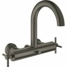 Смеситель для ванны GROHE Atrio двухвентильный, внешнего монтажа, темный графит матовый (25010AL3)