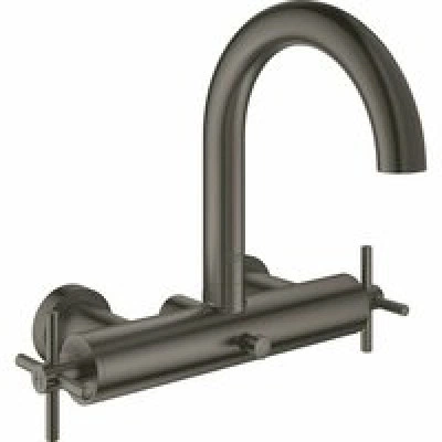 Смеситель для ванны GROHE Atrio двухвентильный, внешнего монтажа, темный графит матовый (25010AL3) Смеситель для ванны GROHE Atrio двухвентильный, внешнего монтажа, темный графит матовый (25010AL3)