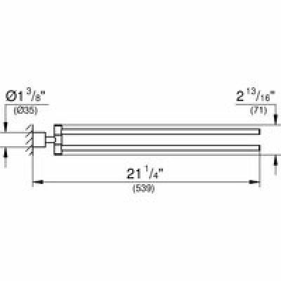 Держатель для полотенца GROHE Atrio двойной, темный графит матовый (40308AL3) Держатель для полотенца GROHE Atrio двойной, темный графит матовый (40308AL3)