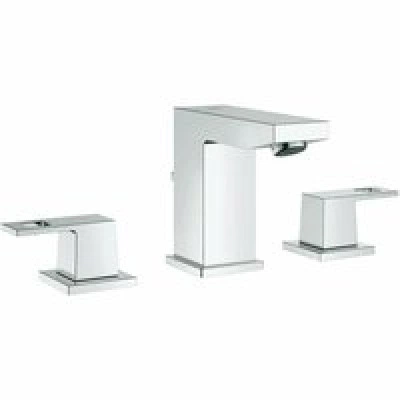 Смеситель для раковины GROHE Eurocube на 3 отверстия с донным клапаном, S-size, хром (20351000)
