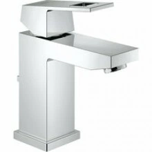 Смеситель для раковины GROHE Eurocube с донным клапаном и ограничением расхода воды, хром (2312700E)