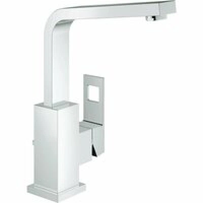 Смеситель для раковины GROHE Eurocube с донным клапаном и высоким изливом, хром (23135000)