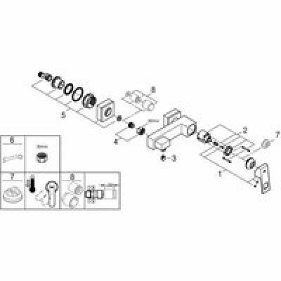 Смеситель для душа GROHE Eurocube, хром (23145000) Смеситель для душа GROHE Eurocube, хром (23145000)