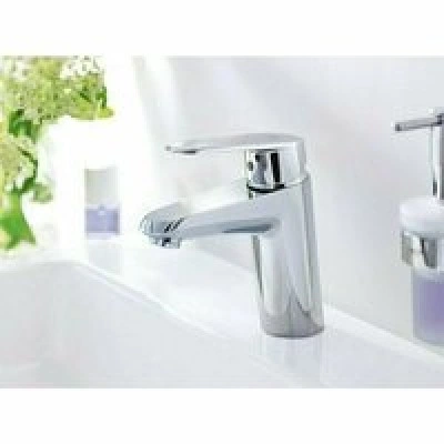 Смеситель для раковины GROHE Eurodisc Cosmopolitan с донным клапаном и ограничением расхода воды, хром (3319020E) Смеситель для раковины GROHE Eurodisc Cosmopolitan с донным клапаном и ограничением расхода воды, хром (3319020E)