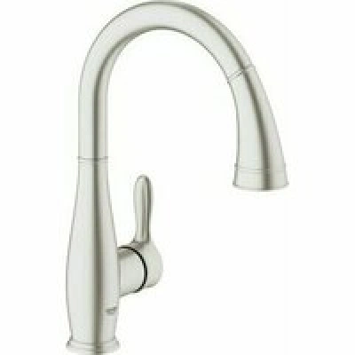Смеситель для кухни GROHE Parkfield с вытяжным изливом, суперсталь (30215DC1)