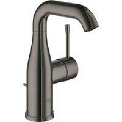 Смеситель для раковины GROHE Essence с донным клапаном, темный графит глянец (23462A01) Смеситель для раковины GROHE Essence с донным клапаном, темный графит глянец (23462A01)