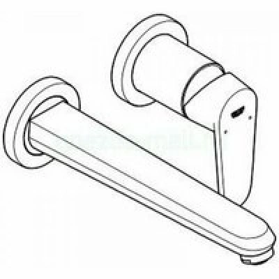 Внешняя часть смесителя для раковины GROHE Eurodisc Cosmopolitan на 2 отверстия, хром (19974002) Внешняя часть смесителя для раковины GROHE Eurodisc Cosmopolitan на 2 отверстия, хром (19974002)