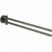 Держатель для полотенца GROHE Essentials двойной, поворотный, тёмный графит глянец (40371A01)