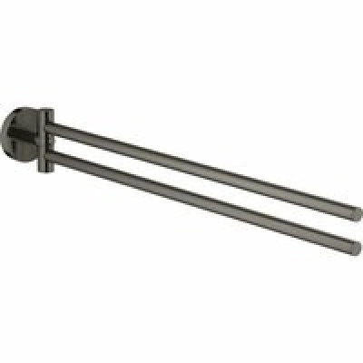 Держатель для полотенца GROHE Essentials двойной, поворотный, тёмный графит глянец (40371A01) Держатель для полотенца GROHE Essentials двойной, поворотный, тёмный графит глянец (40371A01)