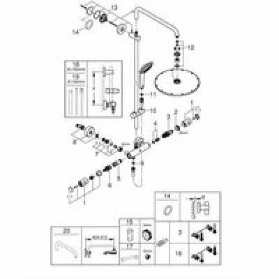 Душевая система GROHE Euphoria System 310 с термостатом для душа, темный графит матовый (26075AL0) Душевая система GROHE Euphoria System 310 с термостатом для душа, темный графит матовый (26075AL0)