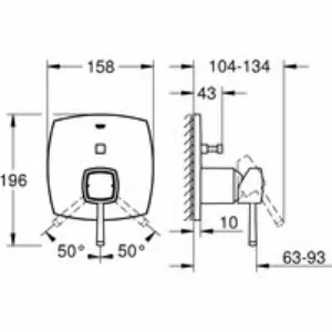 Внешняя часть смесителя для ванны GROHE Grandera, хром (24068000) Внешняя часть смесителя для ванны GROHE Grandera, хром (24068000)