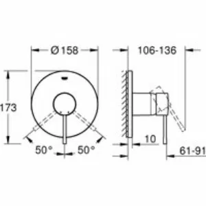 Внешняя часть смесителя для душа GROHE Essence, теплый закат матовый (24057DL1) Внешняя часть смесителя для душа GROHE Essence, теплый закат матовый (24057DL1)