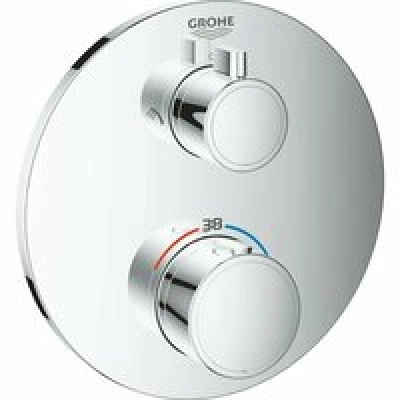 Внешняя часть термостата для душа GROHE Grohtherm на 2 потребителя, круглая, хром (24076000)