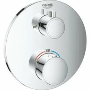 Внешняя часть термостата для ванны GROHE Grohtherm на 2 потребителя, хром (24077000) Внешняя часть термостата для ванны GROHE Grohtherm на 2 потребителя, хром (24077000)