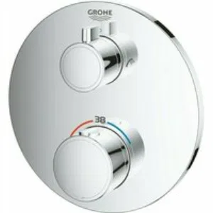 Внешняя часть термостата для ванны GROHE Grohtherm на 2 потребителя, хром (24077000) Внешняя часть термостата для ванны GROHE Grohtherm на 2 потребителя, хром (24077000)