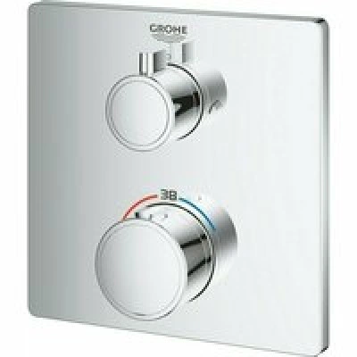 Внешняя часть термостата для ванны GROHE Grohtherm на 2 потребителя, хром (24080000) Внешняя часть термостата для ванны GROHE Grohtherm на 2 потребителя, хром (24080000)