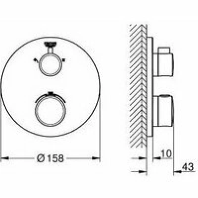 Душевая система GROHE Grohtherm с Rainshower Cosmopolitan 160, хром (34735000) Душевая система GROHE Grohtherm с Rainshower Cosmopolitan 160, хром (34735000)