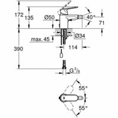 Смеситель для биде GROHE Eurosmart Cosmopolitan, S-size, хром (32840000) Смеситель для биде GROHE Eurosmart Cosmopolitan, S-size, хром (32840000)