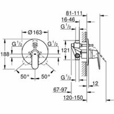 Смеситель для ванны GROHE Eurosmart Cosmopolitan с монтажной частью, хром (32879000) Смеситель для ванны GROHE Eurosmart Cosmopolitan с монтажной частью, хром (32879000)