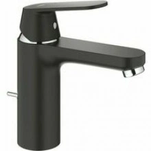 Смеситель для раковины GROHE Eurosmart Cosmopolitan с донным клапаном, черный сатин (23325KW0)