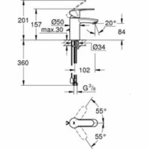 Смеситель для раковины GROHE Eurostyle Cosmopolitan, S-size, хром (3355720E) Смеситель для раковины GROHE Eurostyle Cosmopolitan, S-size, хром (3355720E)