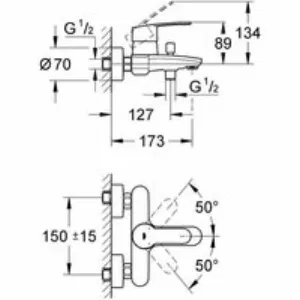 Смеситель для ванны GROHE Eurostyle Cosmopolitan, хром (33591002) Смеситель для ванны GROHE Eurostyle Cosmopolitan, хром (33591002)