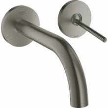 Внешняя часть смесителя для раковины GROHE Atrio Joy настенного монтажа на 2 отверстия, темный графит матовый (19287AL3)